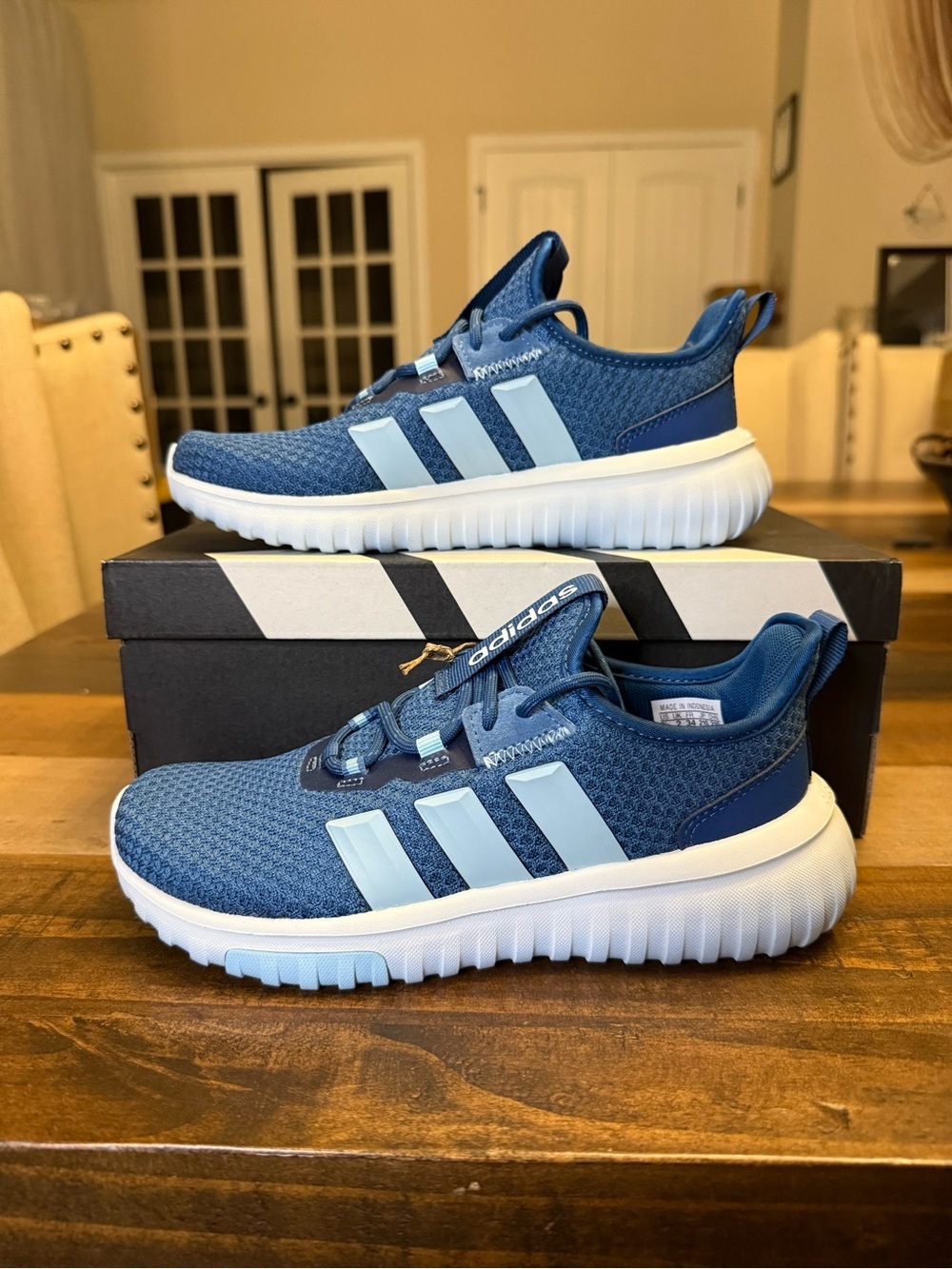 adidas Kaptir 4.0 Kids Shoes Dusky Petrol / Icey Blue" colorway